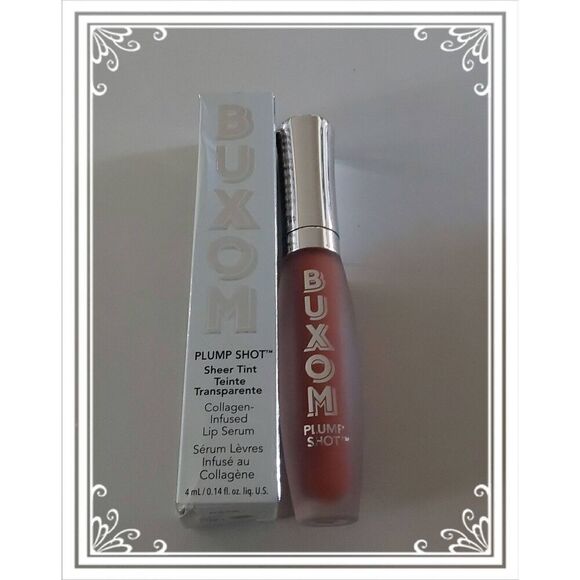 NIB~Buxom Cosmetics Plump Shot Sheer Tint Collagen Infused Lip Serum~Plush Peach - Picture 1 of 6